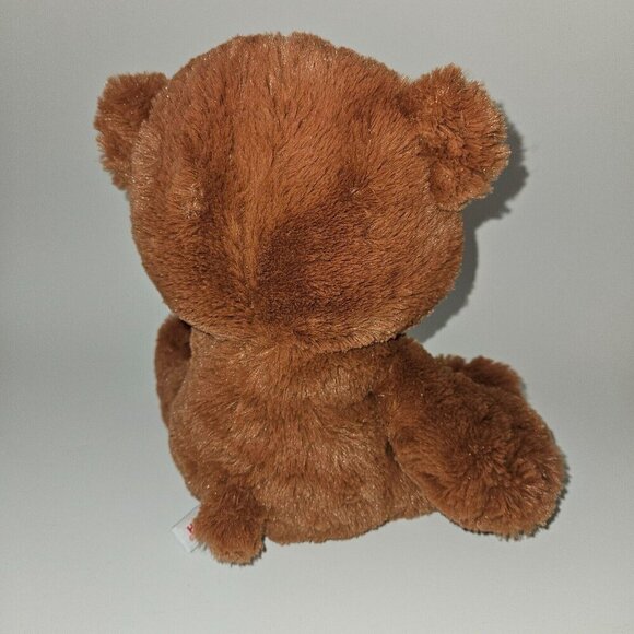 Aurora Lil Benny Brown Teddy Bear Plush Pink Feet 9.5" Stuffed Animal Toy SOFT - Picture 3 of 7